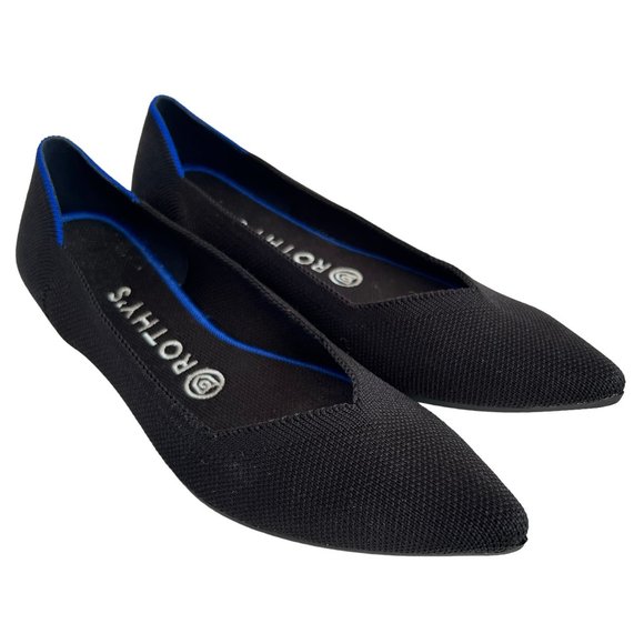 Rothy's Shoes - Rothys flats solid black pointed toe pointy slip on shoes The Point